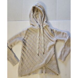 Simply Vera Vera Wang Soft Plush Hoodie Pullover Crossover Hem Color Oat Size XS